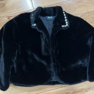 NWT Maeve by Anthropologie faux fur coat